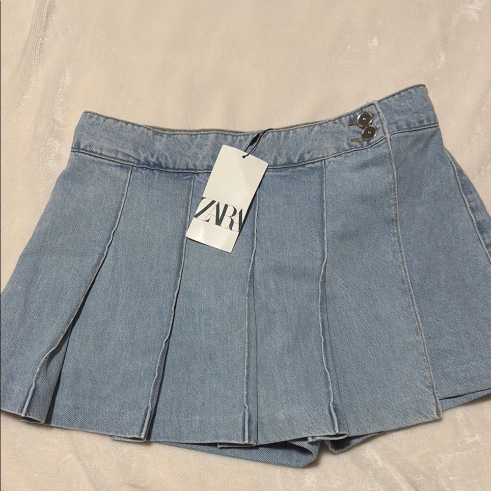 Zara Denim Blue Mini Skirt